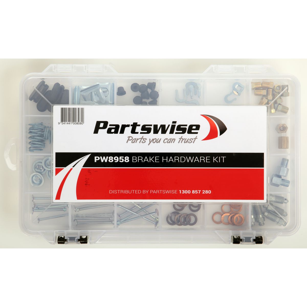Partswise Parts Wise Brake Assortment Hardware Assortment Kit - 126 Piece Assortment PW8958