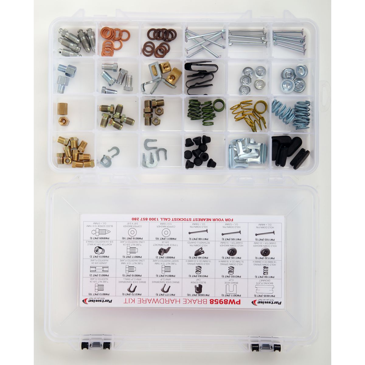 Partswise Parts Wise Brake Assortment Hardware Assortment Kit - 126 Piece Assortment PW8958