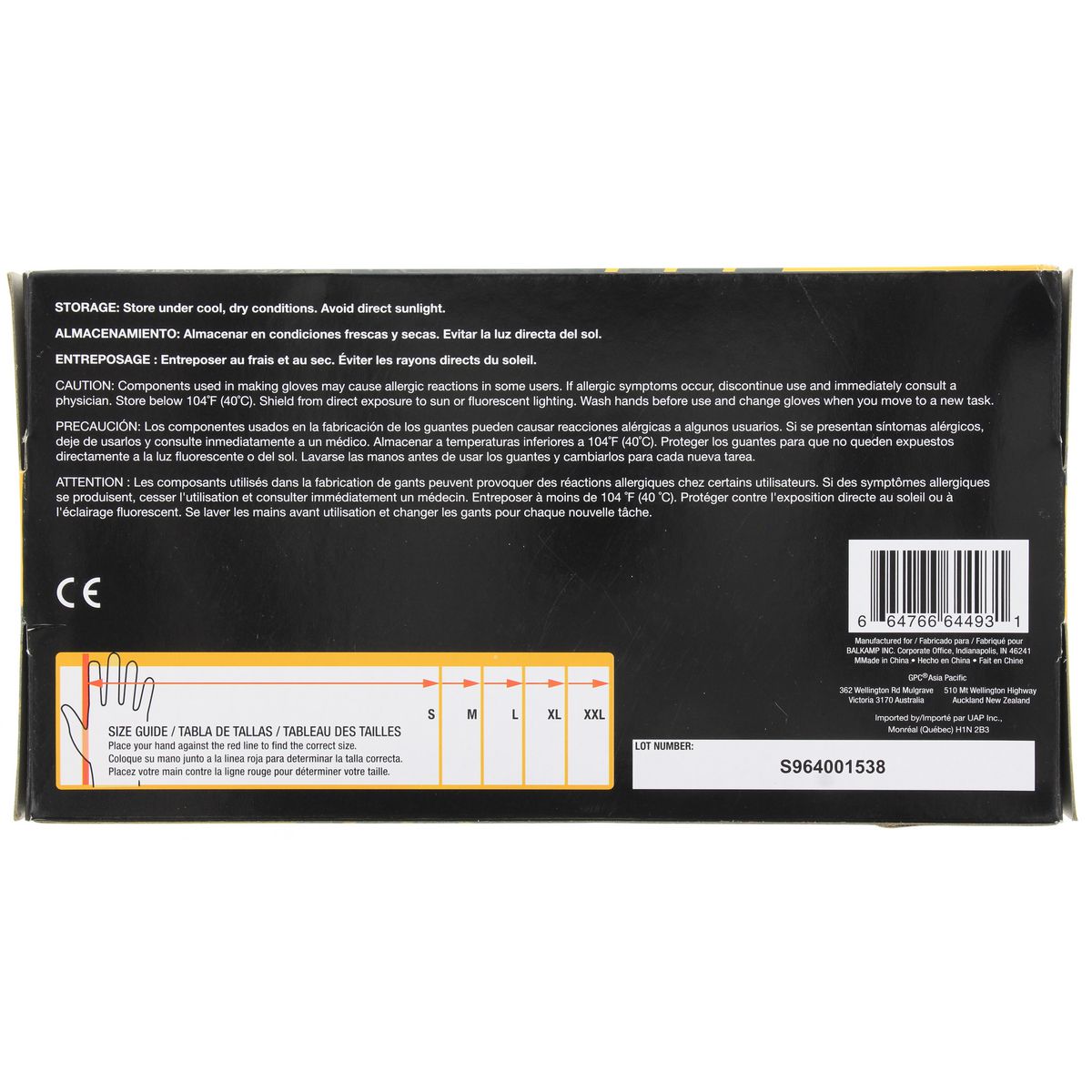 Challenger Nitrile Gloves Black 100Pk Medium NSE360-111