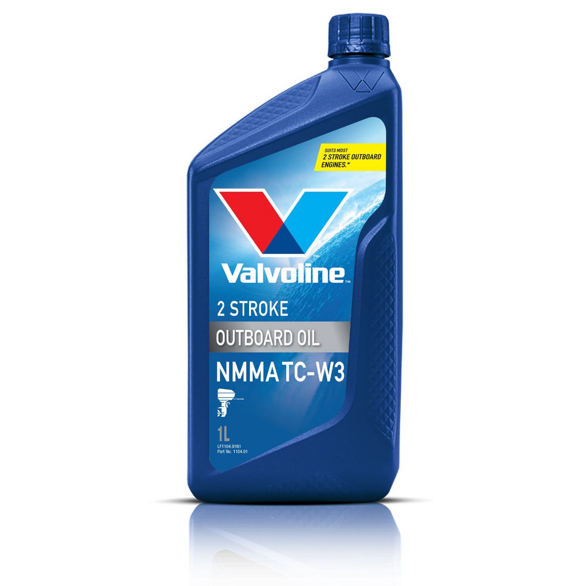 Valvoline 2 Stroke Marine Outboard Engine Oil NMMA TC-W3 1L 1104.01