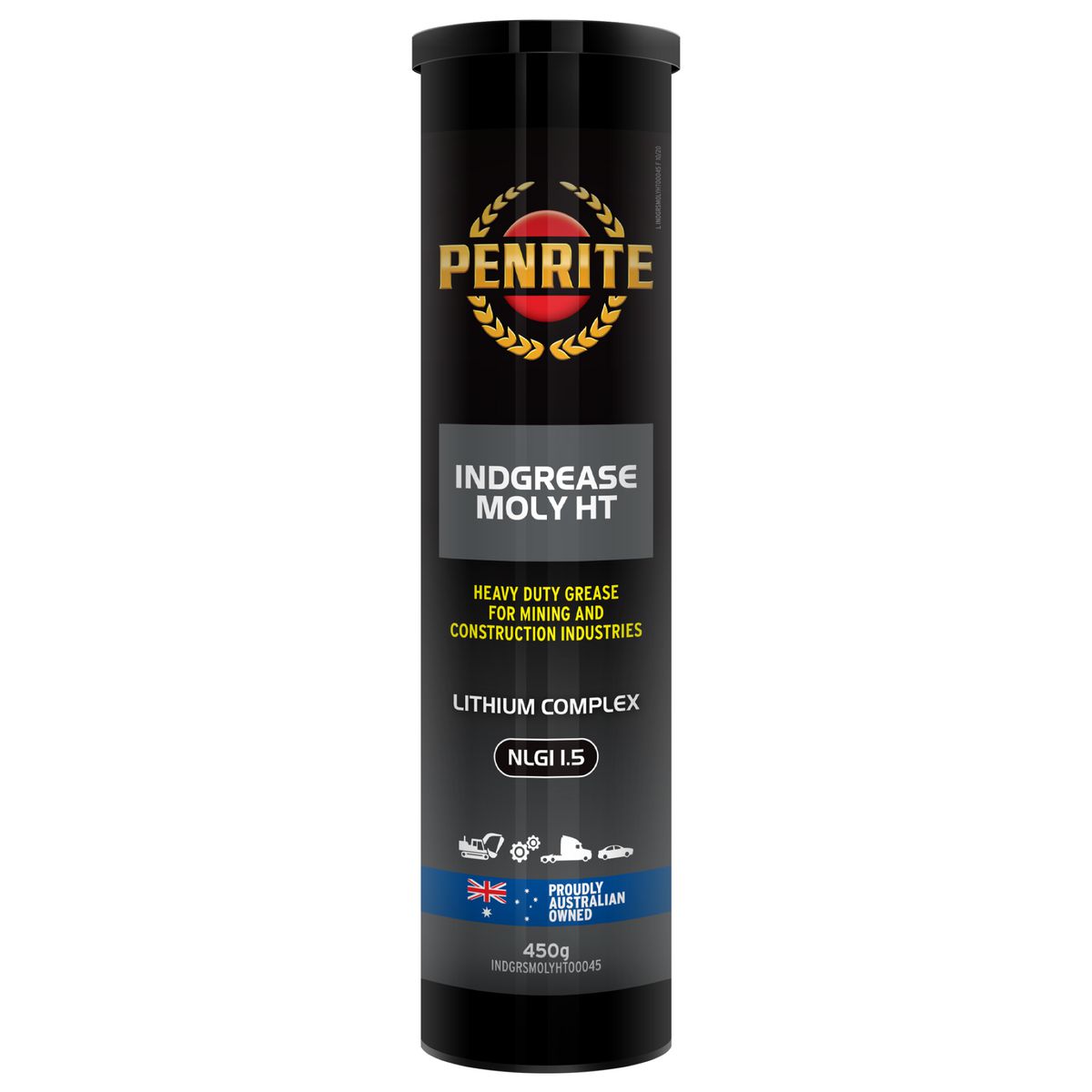 Penrite Oil Indgrease Moly Ht Nlgi 1.5 Industrial Moly Grease 450G Cartridge INDGRSMOLYHT00045