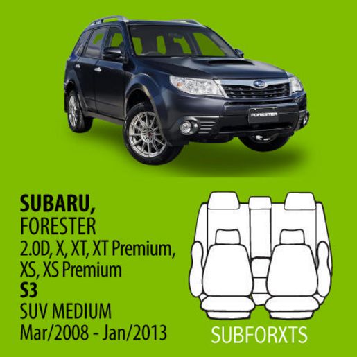 SCW Custom Fit Subaru S3 Forester Seat Covers SUBFORXTS