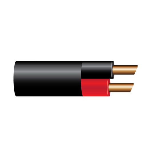 OEX 4mm Twin Core Automotive Cable, Red/Black, With Black Sheath - 500M Roll ACX0808/500