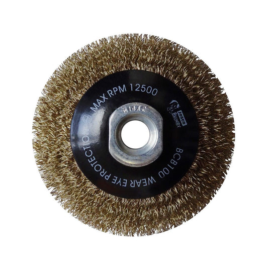 Josco 100mm Crimped Multi-Thread Bevel Brush BCB100