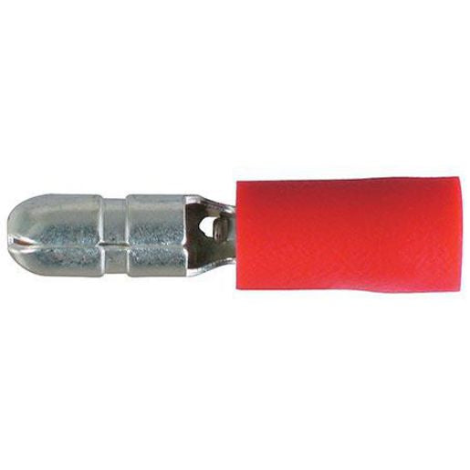 OEX Crimp Terminal Male Bullet Red 4mm Vinyl (100 Pack) ACX3027