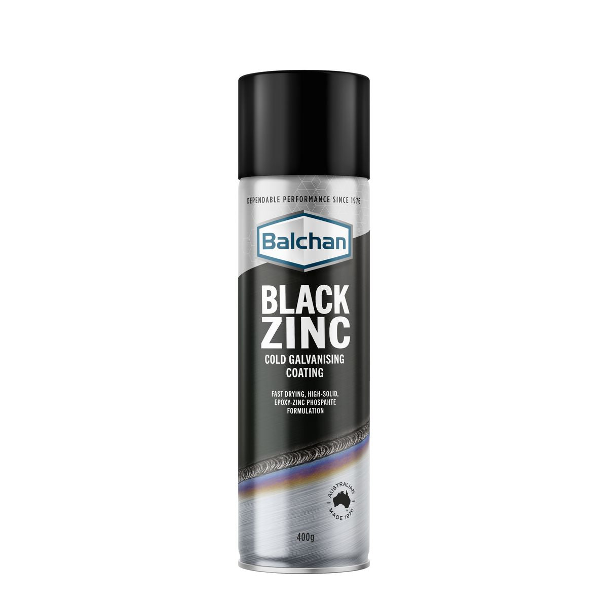 Balchan Professional Zinc Galvanising Paint Black 400g BA910