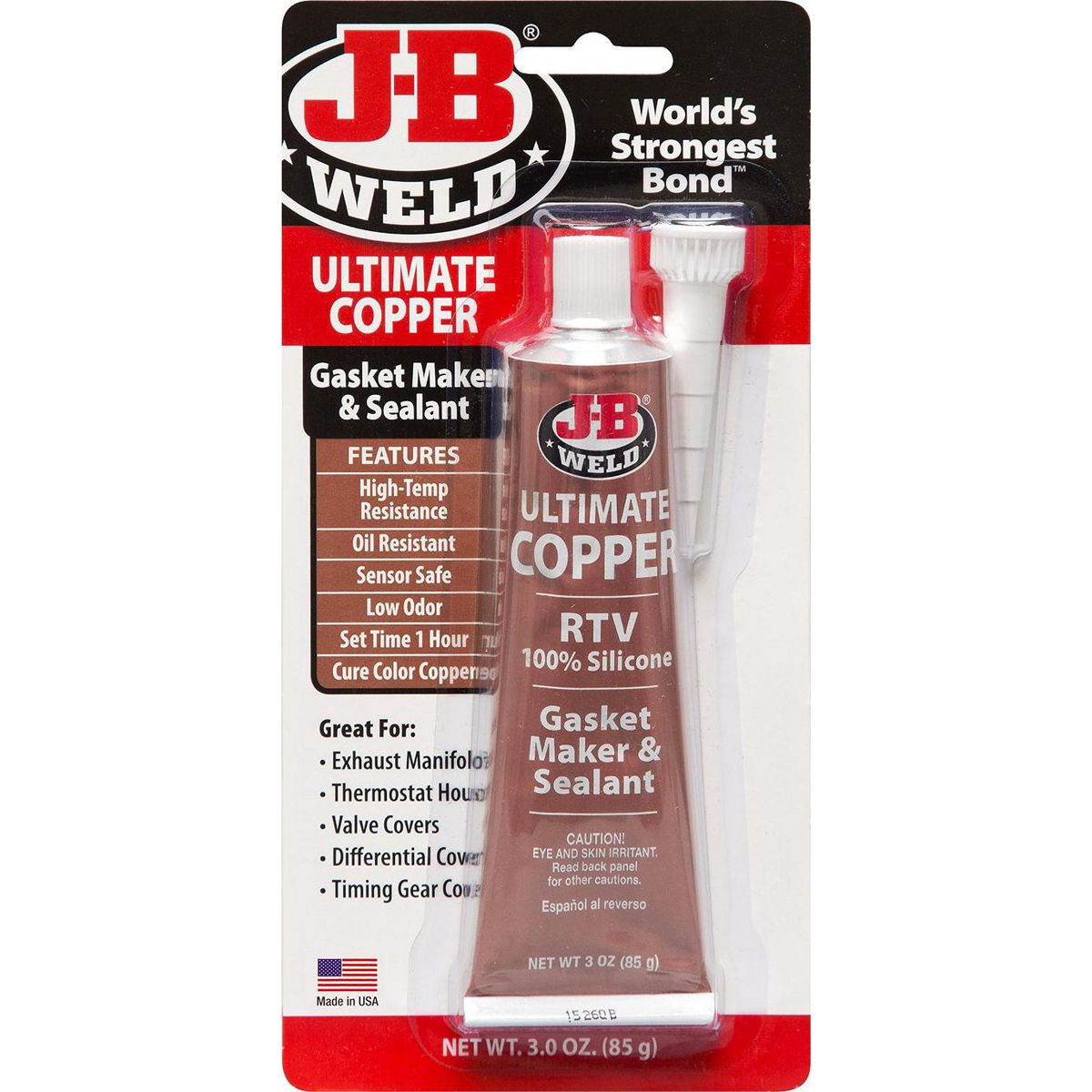 J-B Weld Ultimate Copper Gasket Maker & Sealant 85g 32325