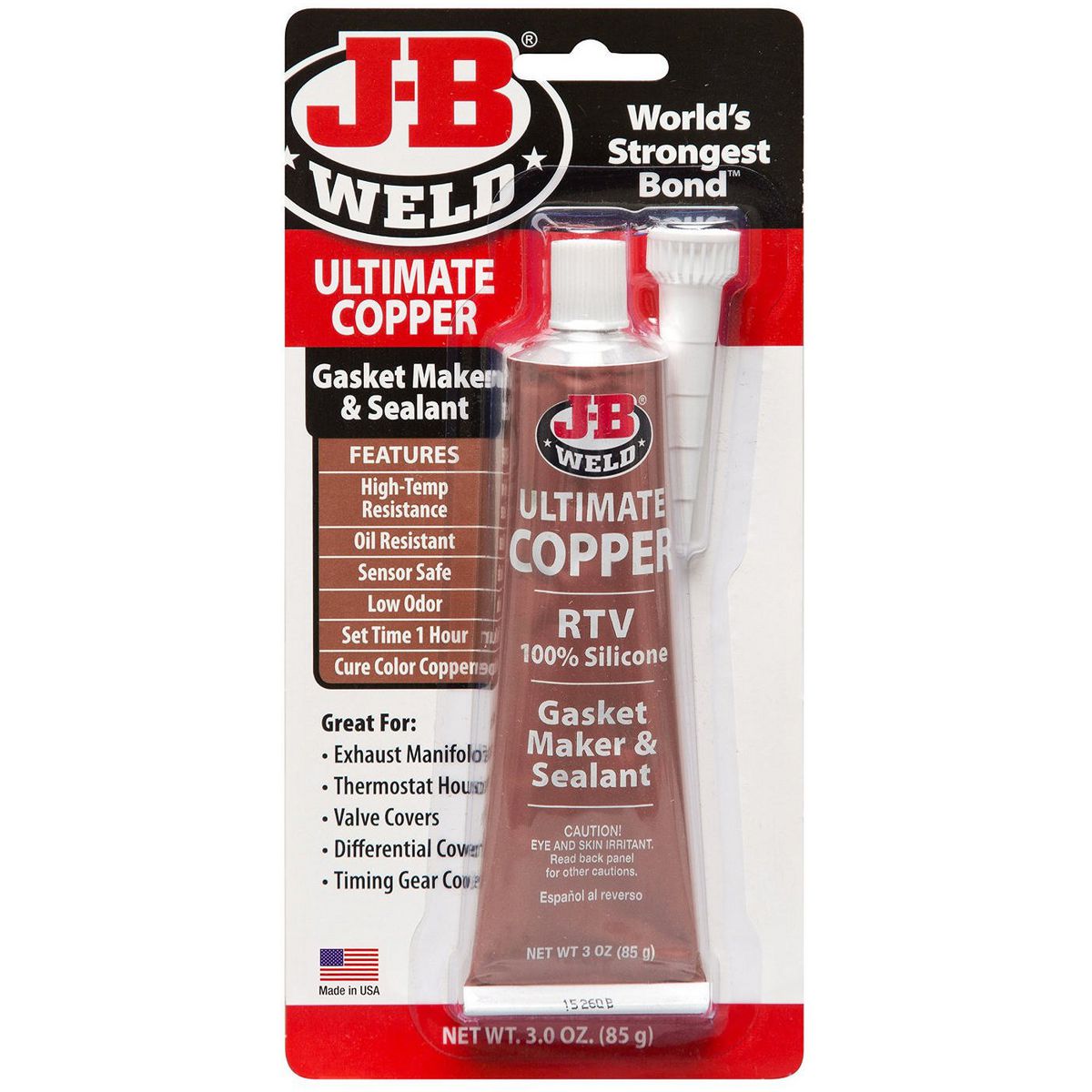 J-B Weld Ultimate Copper Gasket Maker & Sealant 85g 32325