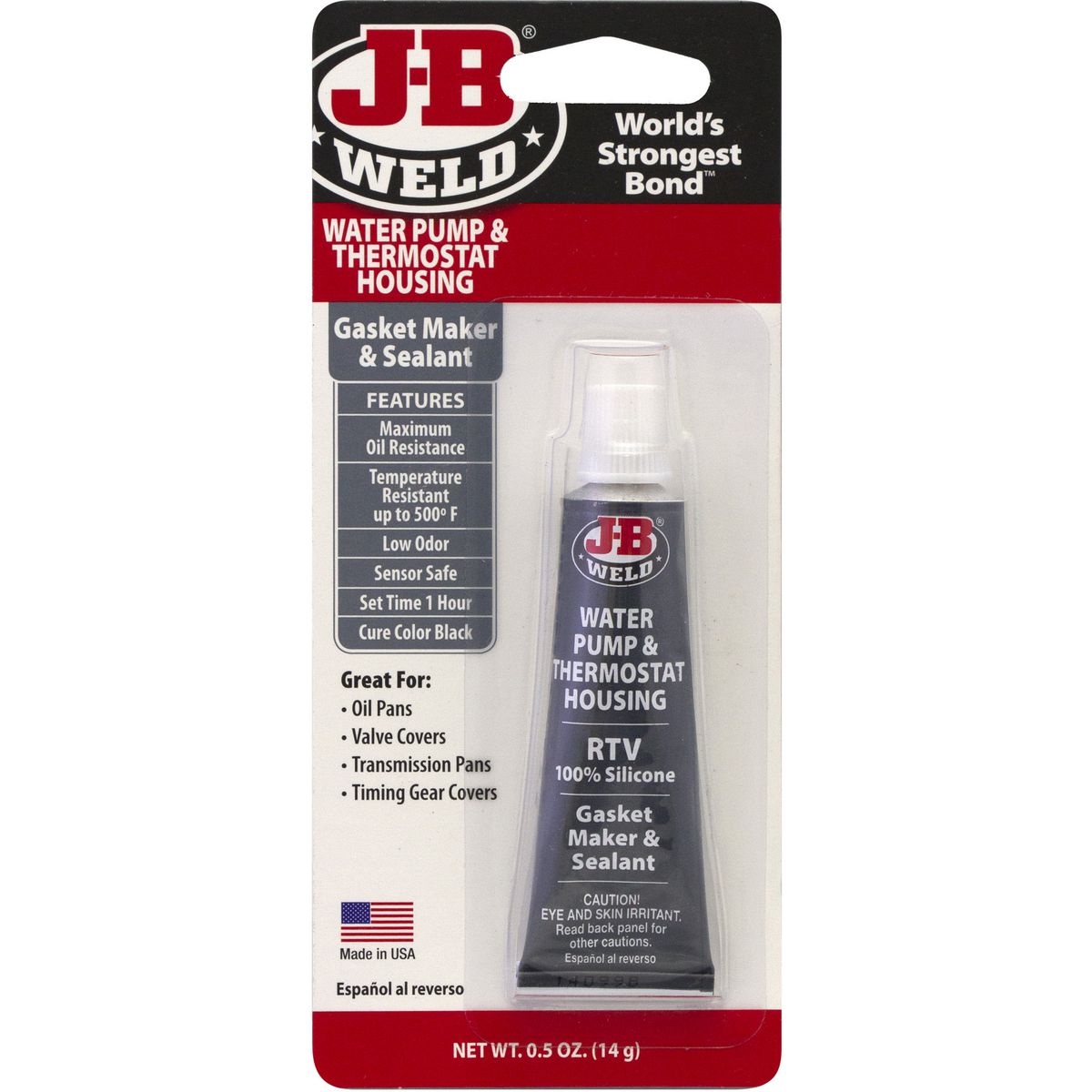 J-B Weld Water Pump & Thermostat Housing RTV Sealant Grey 85g 32507