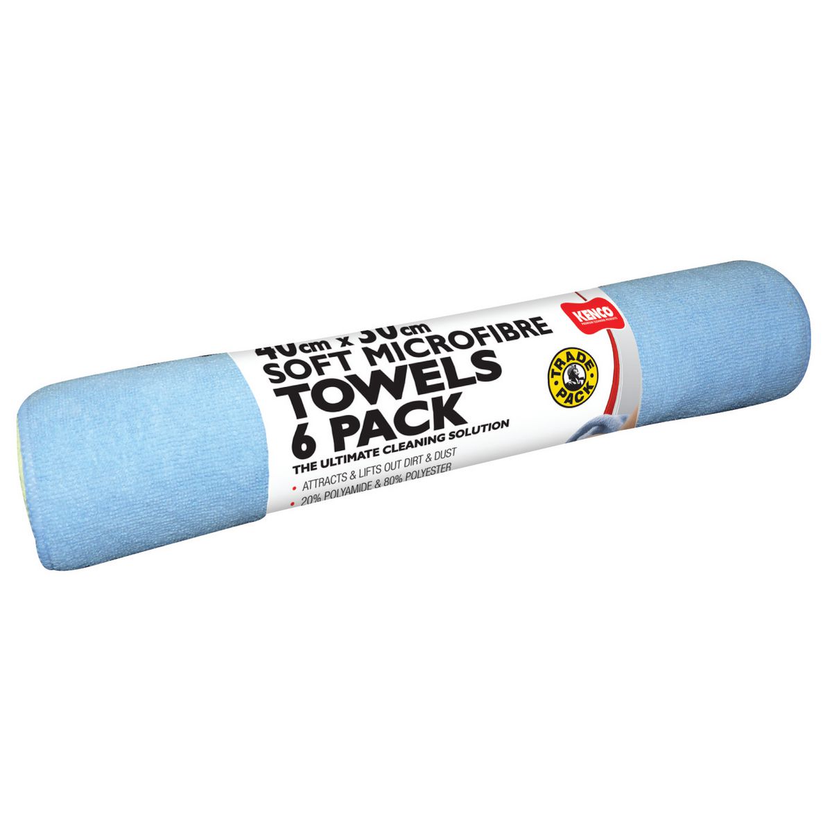 Kenco Soft Microfibre Towels 40cm X 30cm 6Pk 50012-SPER