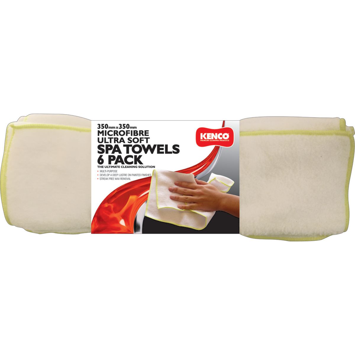 Kenco Spa Towels Microfibre Ultra Soft - 35cm X 35cm 6Pk KMFSTL6PK-SPER