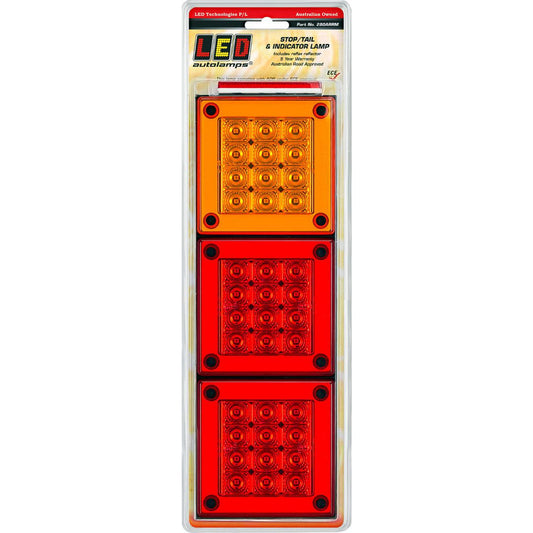 LED Autolamps Stop/Tail/Indicator LED Light 12/24V 1.2m Cable Blister Pack 280ARRM