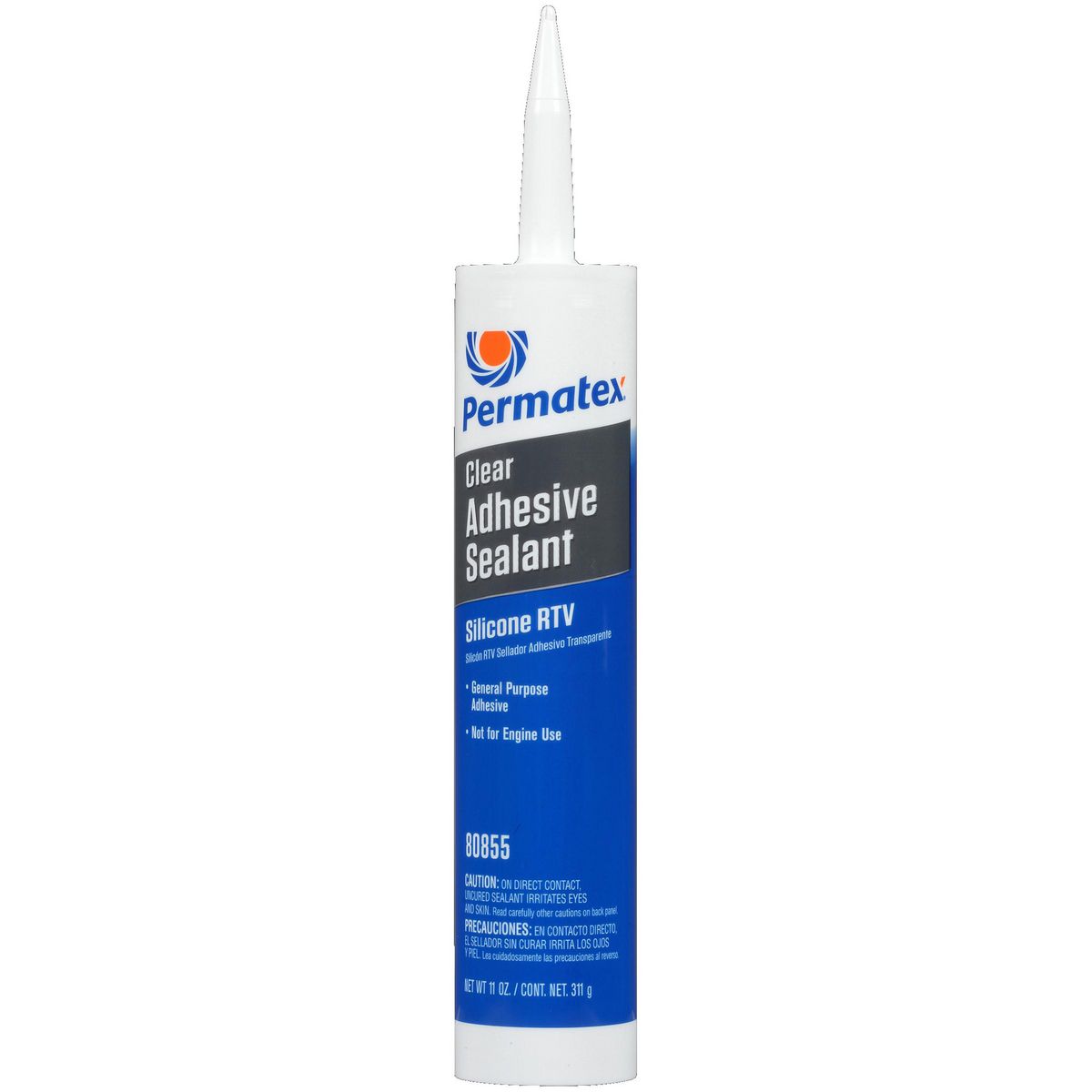 Permatex Clear Rtv Silicone Adhesive Sealant 311G PX80855