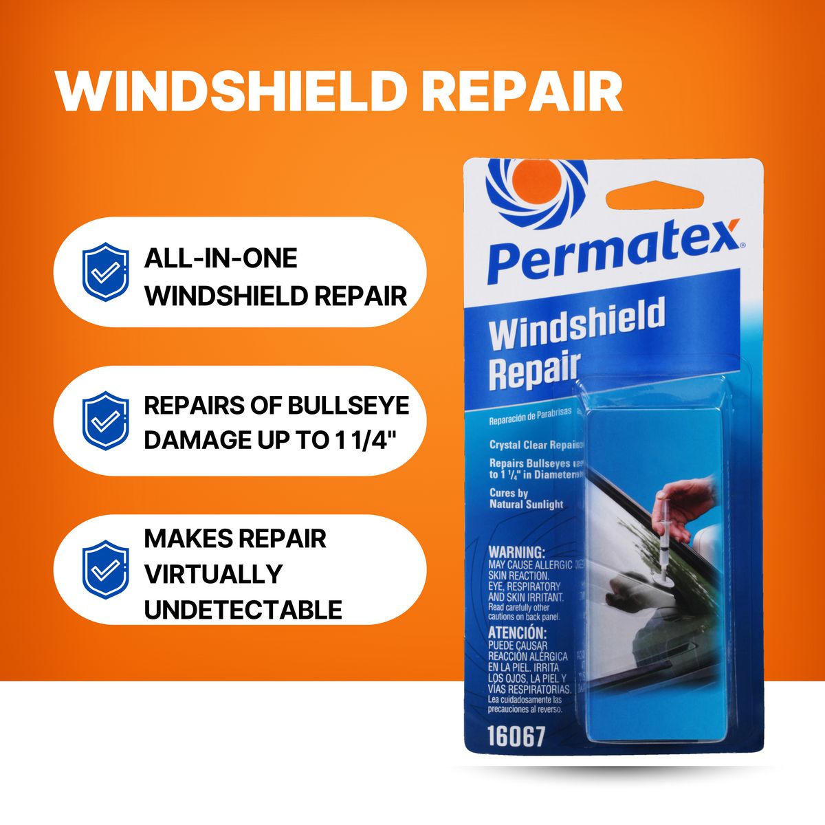 Permatex Bullseye Windshield Repair Kit