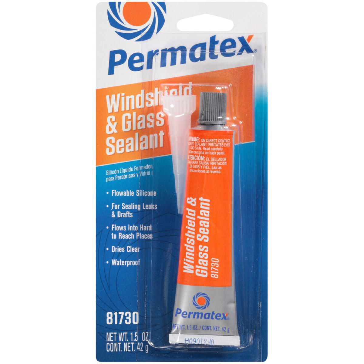 Permatex Flowable Silicone Windshield & Glass Sealer 42G PX81730