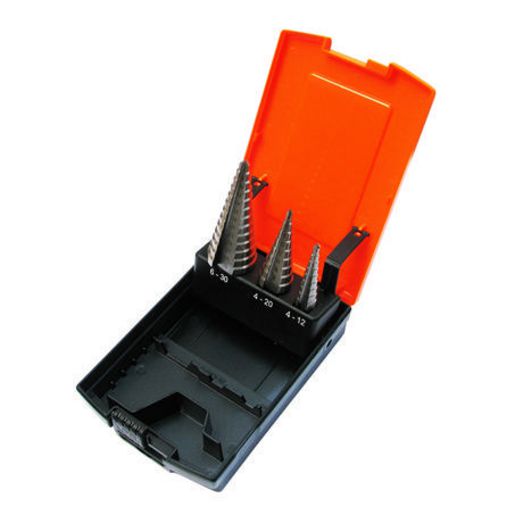 SP Tools Step Drill Set 3pc Metric M2 4 To 12mm In 1mm Inc