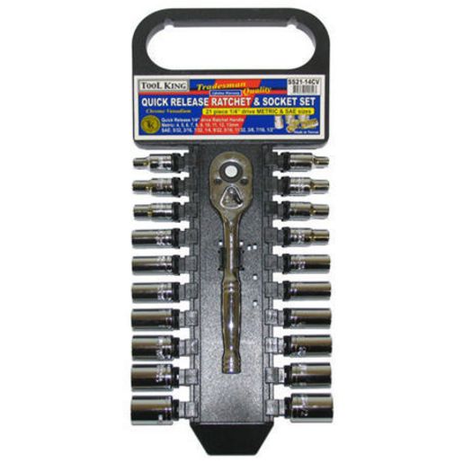 Mocare Australia Tool King 21Pc 1/4 Dv Ratchet So SS21-14CV