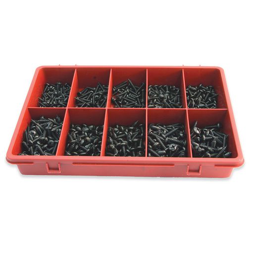 Jamec Pem Trade Flame Assortment Philips Screws Black 600 Pieces 102.14