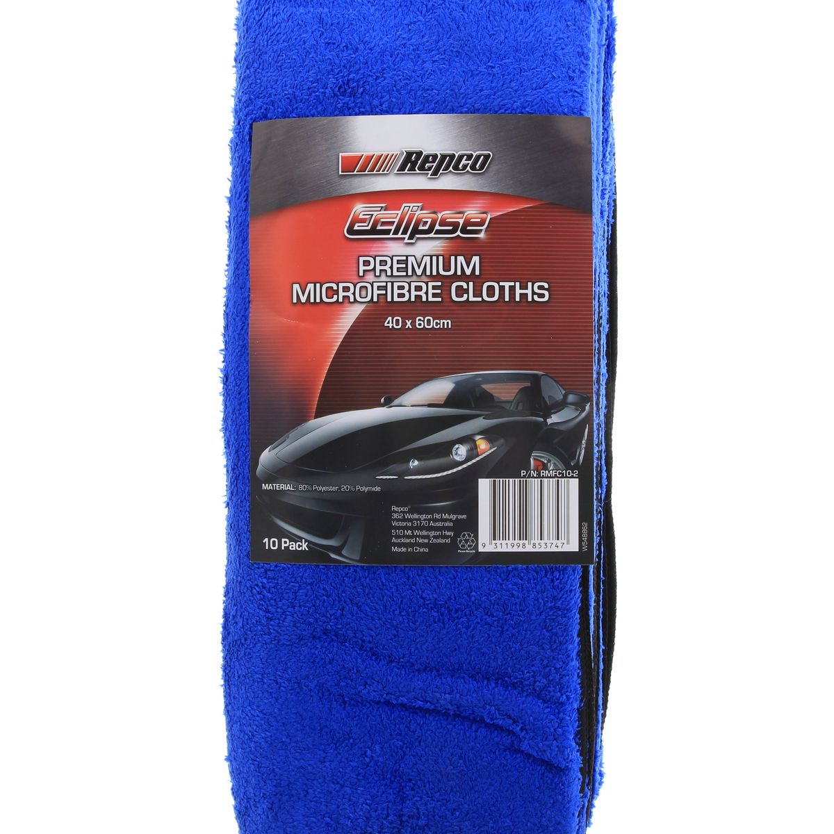 Eclipse Microfibre Cloth Premium 40 X 60Cm 10Pk RMFC10-2