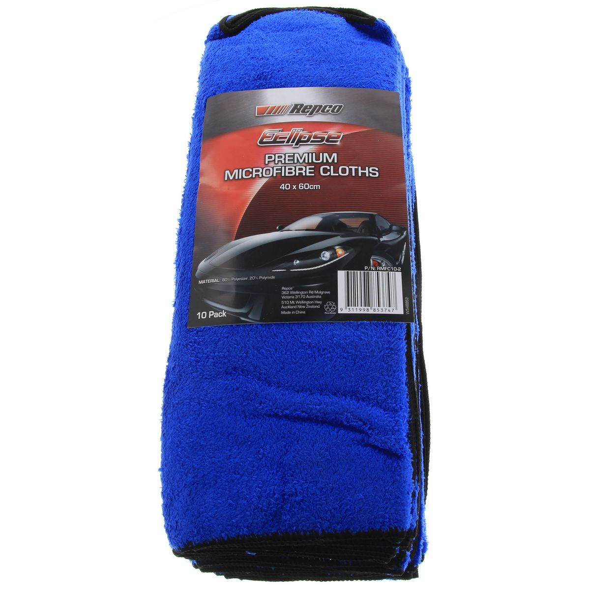 Eclipse Microfibre Cloth Premium 40 X 60Cm 10Pk RMFC10-2