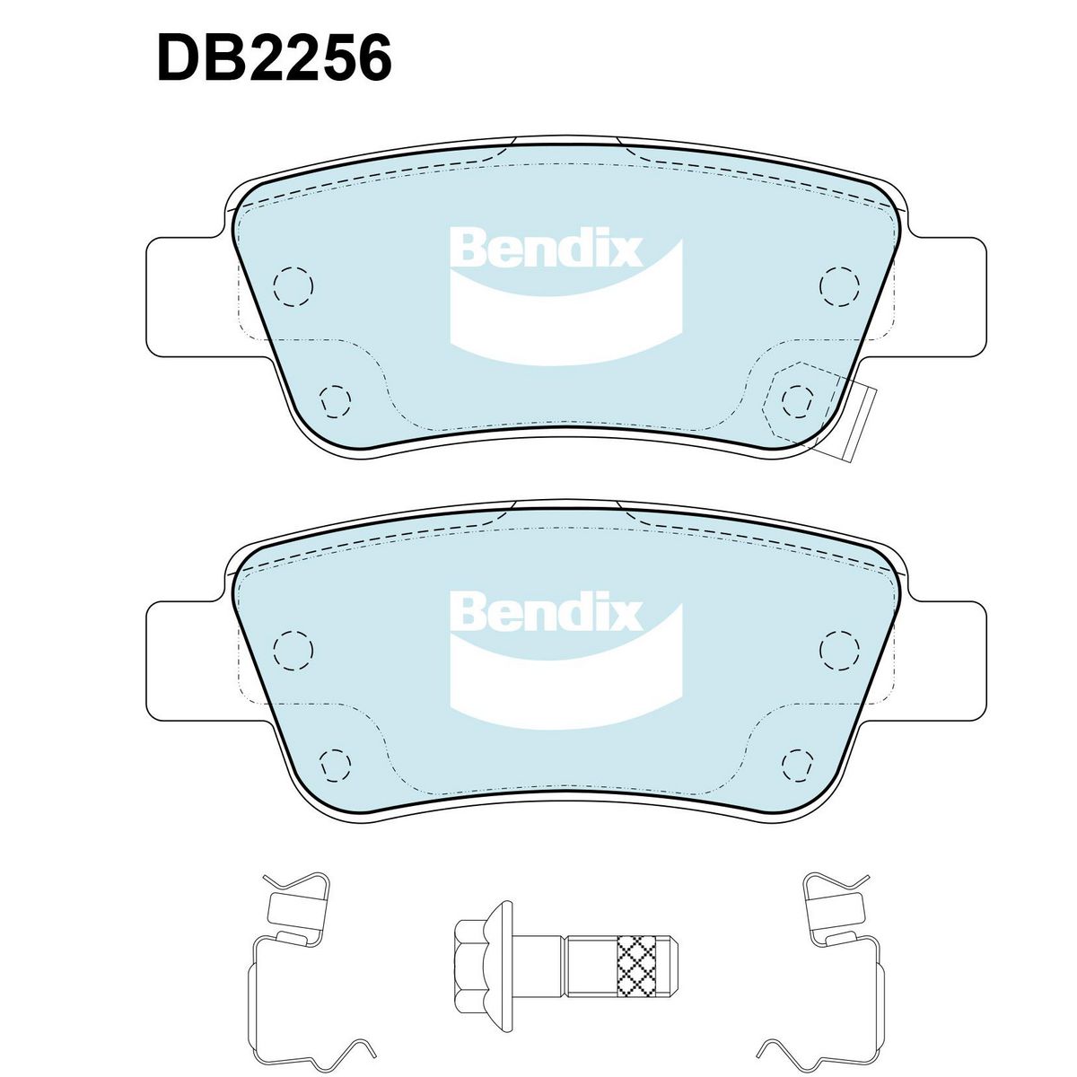 Bendix General CT Brake Pad Set Rear DB2256 GCT