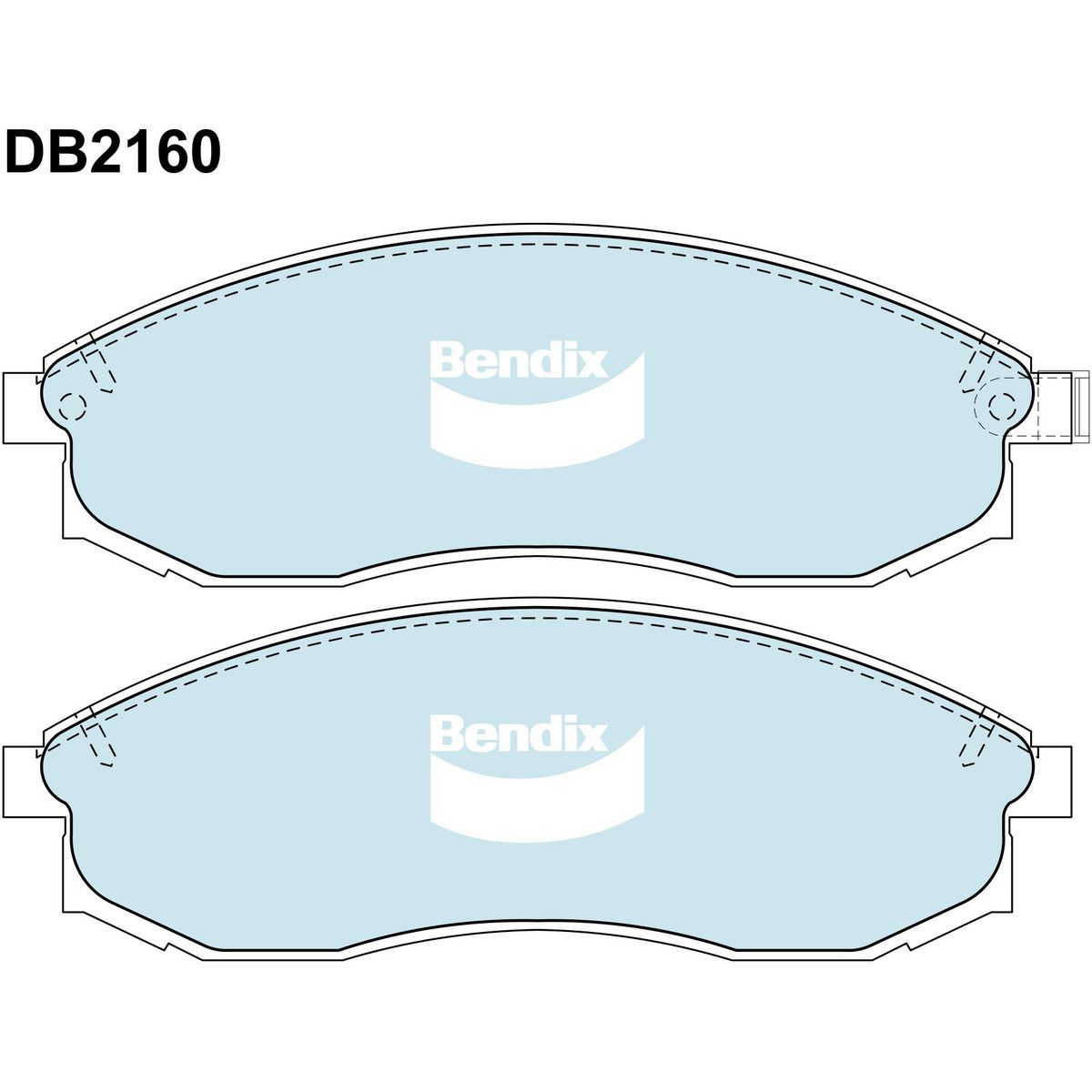 Bendix 4x4 Brake Pad Set Front DB2160 -4WD