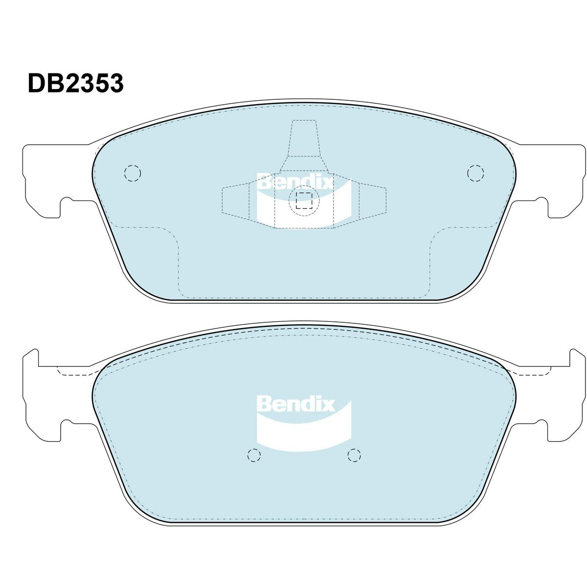 Bendix General CT Brake Pad Set Front DB2353 GCT