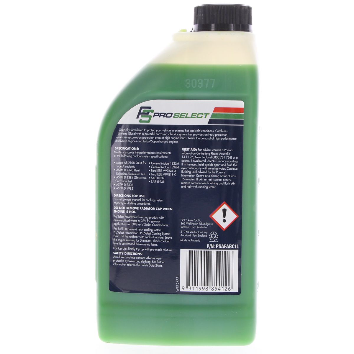 Proselect Anti Freeze Anti Boil Coolant Concentrate 1Ltr PSAFABC1L