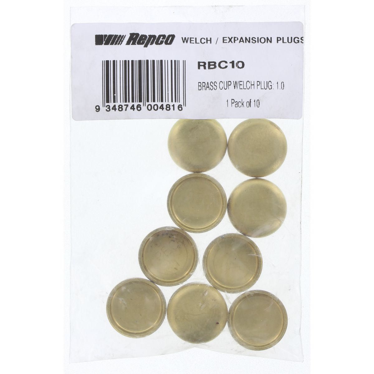 Kelpro Welch Plug Brass 1" RBC10