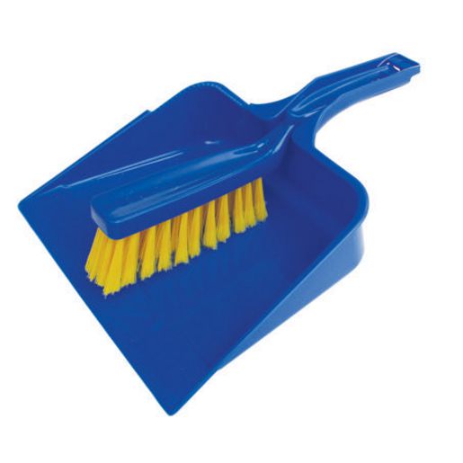 Dis Co Dustpan & Brush Set Plastic Blue REDDPBS