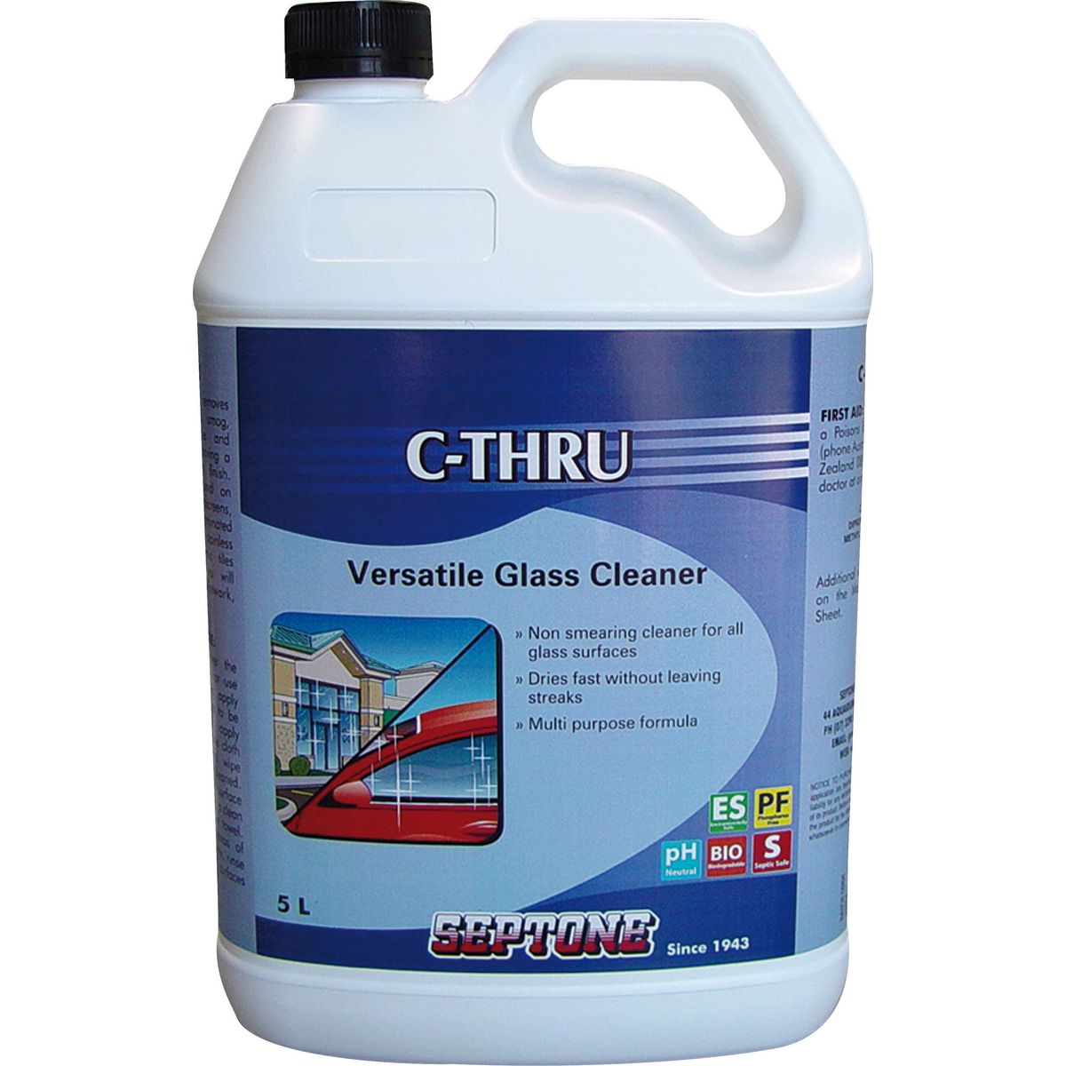 Septone C-Thru Glass Cleaner 5L AVCT5