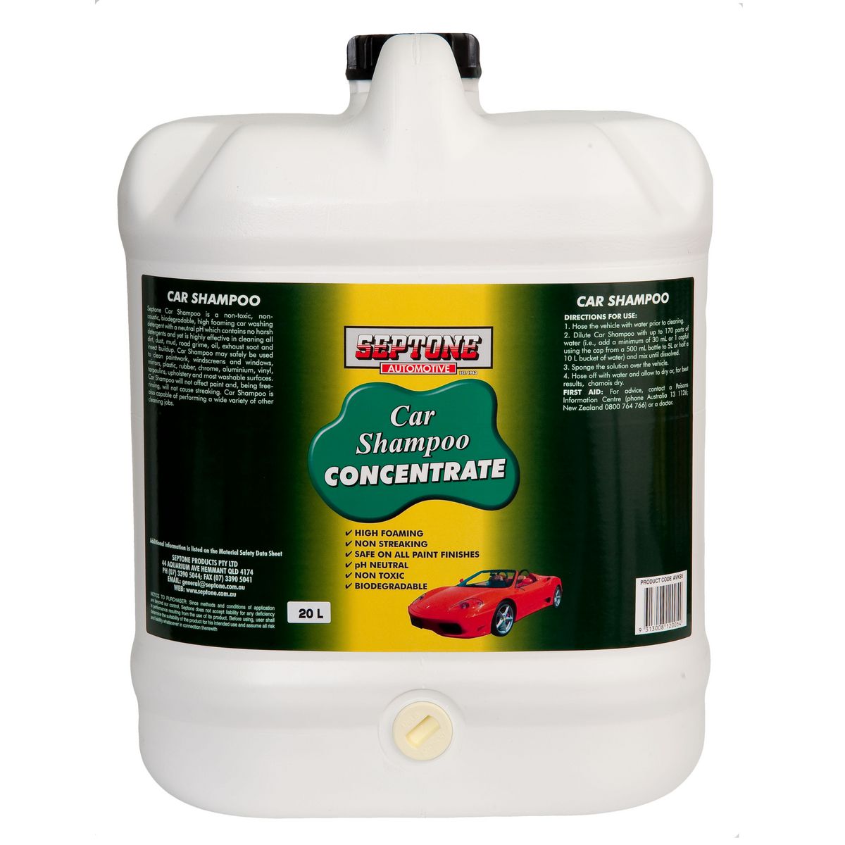 Septone Car Shampoo 20L AVKS20