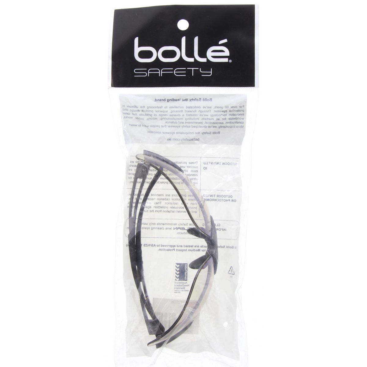 Bolle Aust Contour Safety Glasses Grey/Black Half Frame Brown ESP Lens 1615504