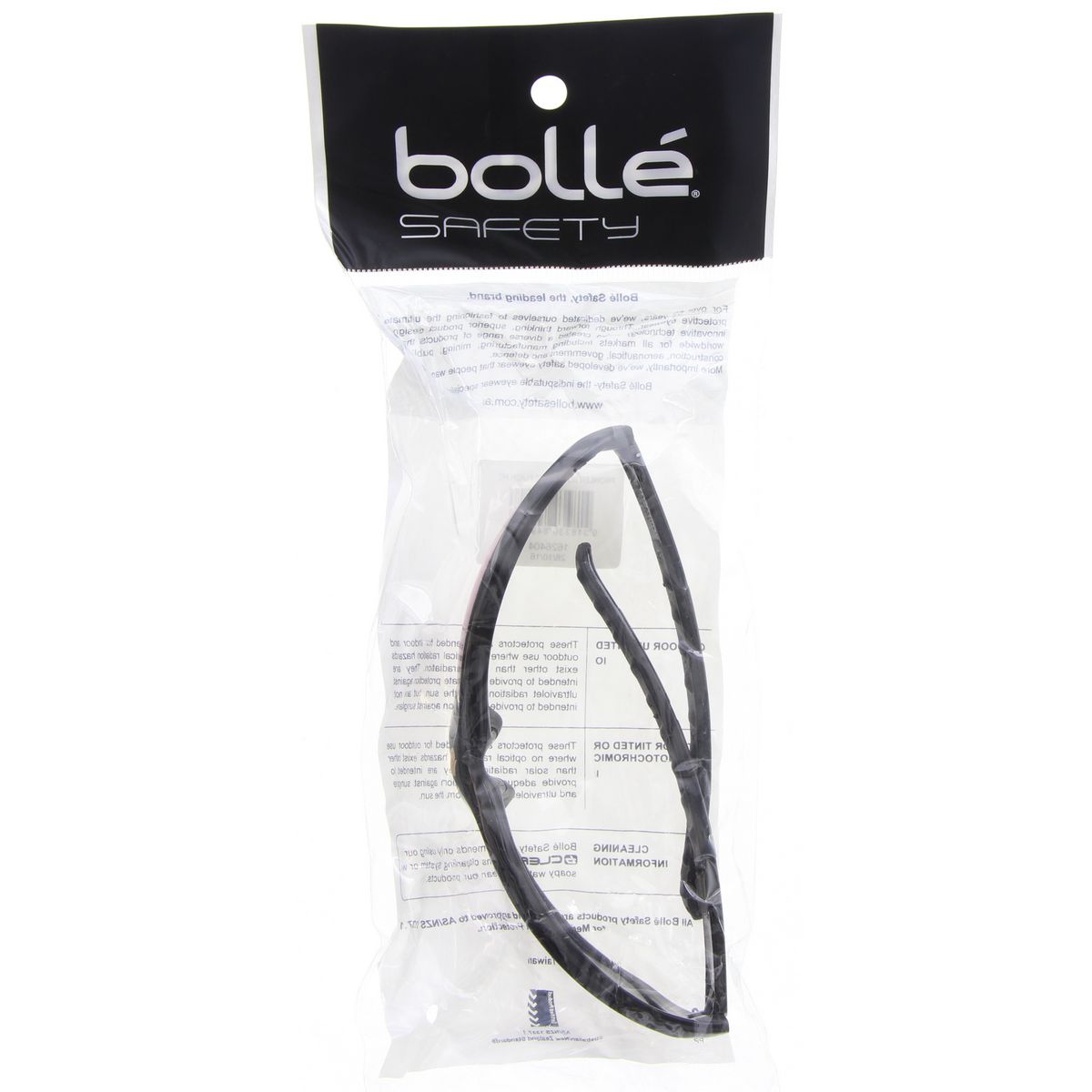 Bolle Aust Prowler Safety Glasses Black Frame Clear Lens 1626404