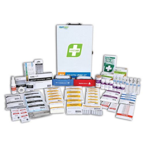 Fastaid First Aid Kit Industrial Max Kit, Metal Wall Mount R2 FAR2I10