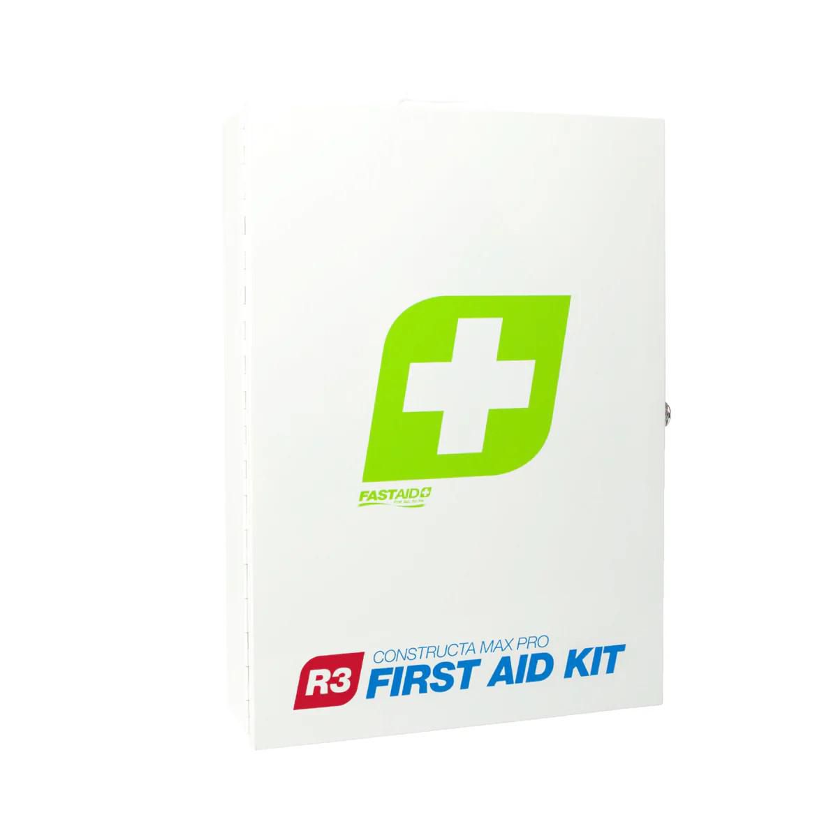 FastAid First Aid Kit Constructa Max Pro Kit, Metal Wall Mount R3 FAR3C10