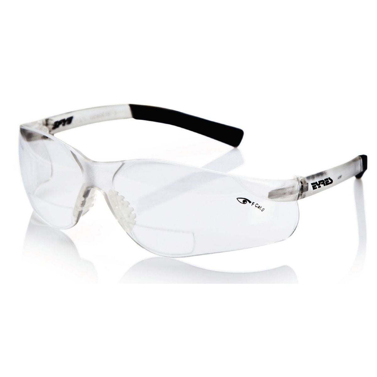 Eyres Shamir Safety Glasses With 2 X Magnification Bifocal Lenses - Clear 103RX-OP-CL+2 00