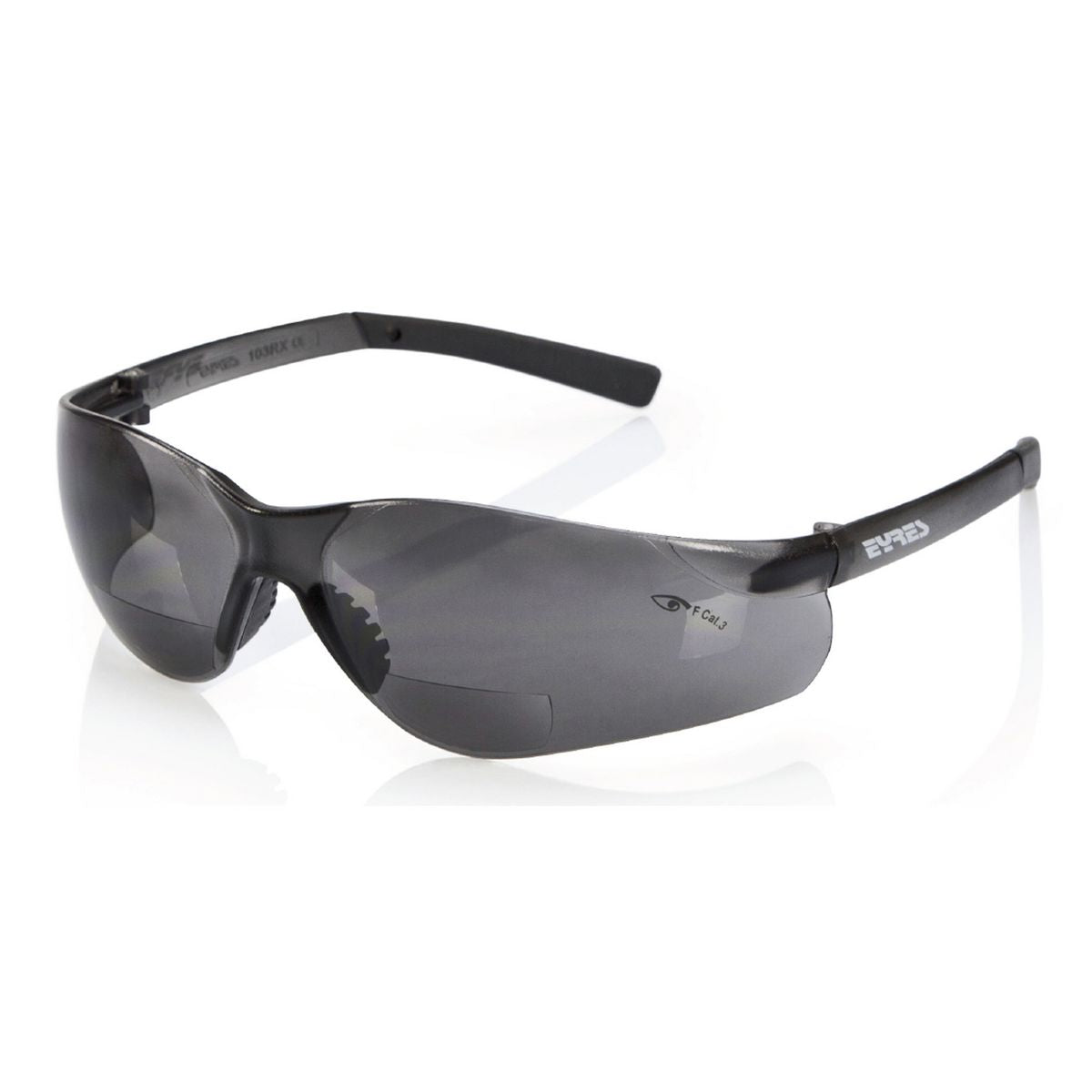 Eyres Shamir Safety Glasses With 2.5 X Magnification Bifocal Lenses - Grey 103RX-OP-GY+2 50