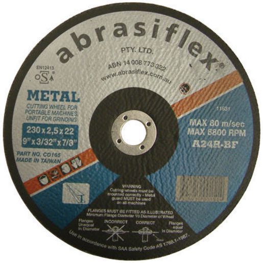 Norton 230X2 5X22 Metal Cutoff Disc CO165