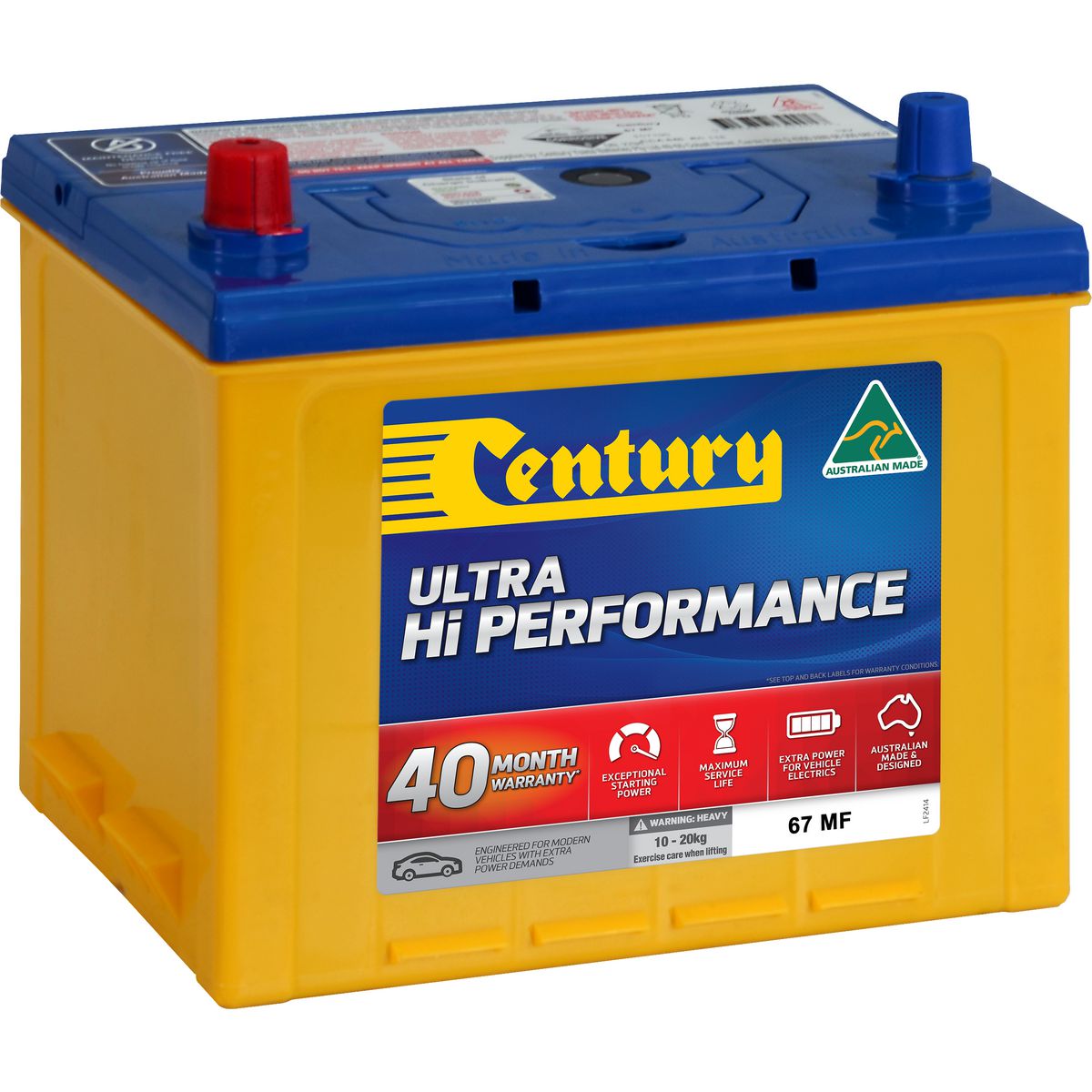 Century Batteries Ultra High Performance Battery 12V 640 Cca 231L X 171W X 184H (Mm) 67MF