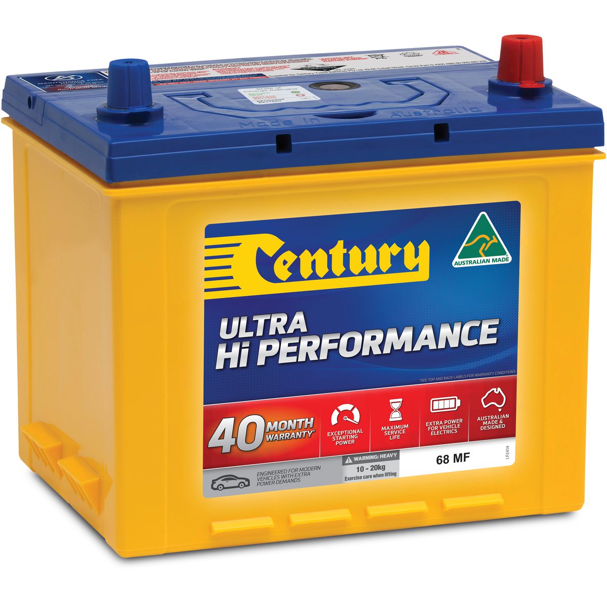 Century Ultra High Performance Battery 12V 640 CCA 231L x 171W x 184H (mm) 68MF