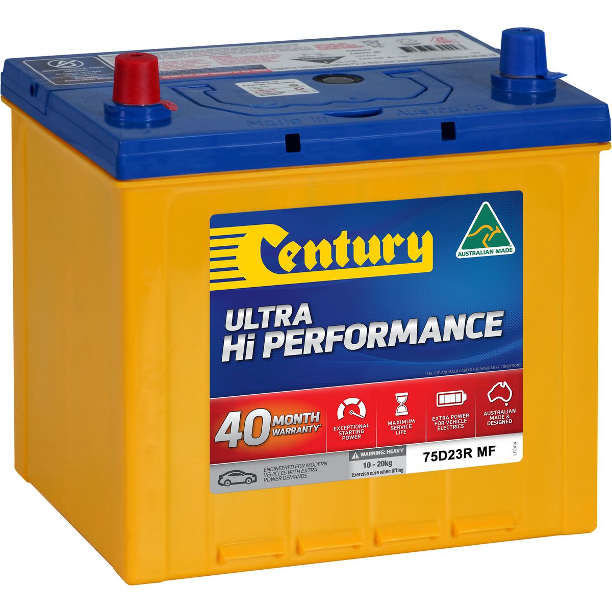 Century Batteries Ultra High Performance Battery 12V 620 Cca 231L X 171W X 225H (Mm) 75D23RMF