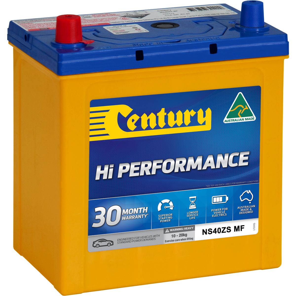 Century Batteries Battery Automotive Hi Performance 12V 330 Cca NS40ZSMF