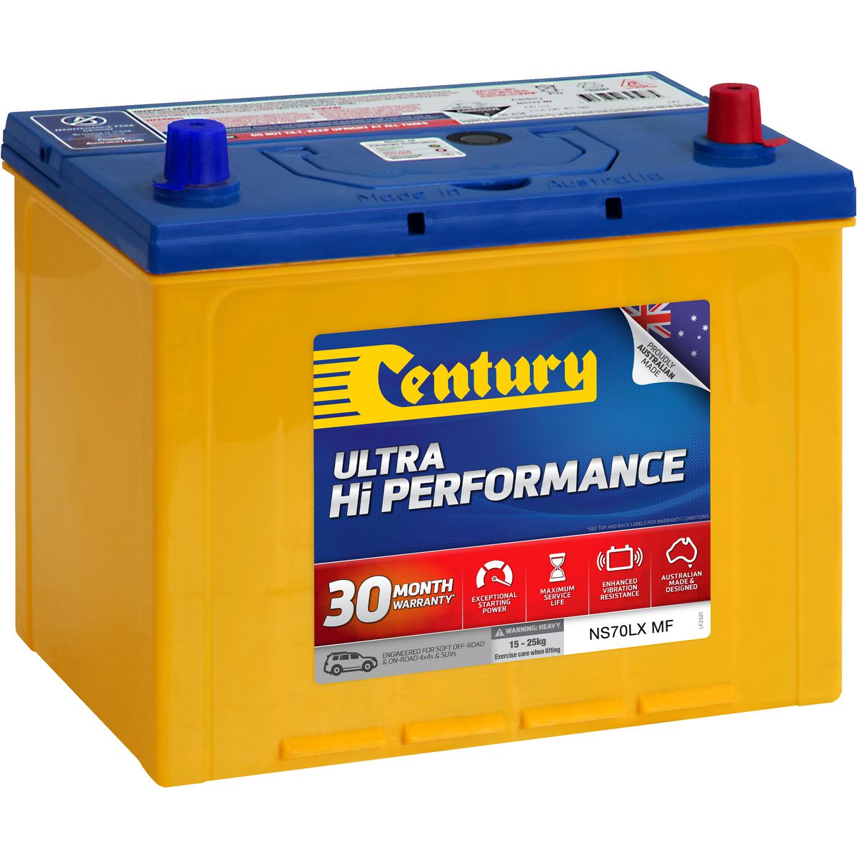 Century Ultra High Performance Battery 12V 720 CCA 259L x 171W x 225H (mm) NS70LXMF