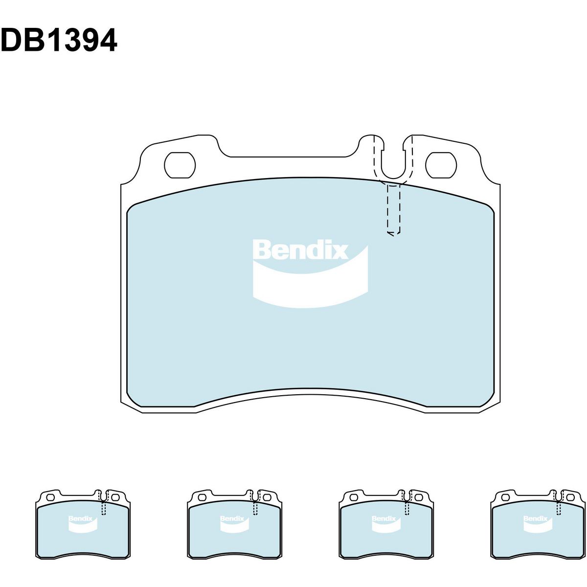 Bendix EURO Brake Pad Set Front DB1394 EURO+
