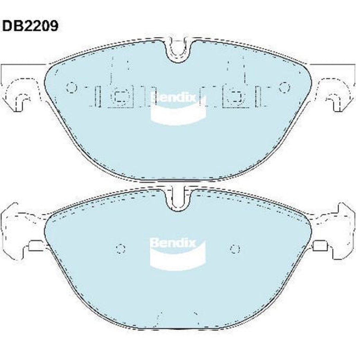 Bendix General CT Brake Pad Set Front DB2209 GCT