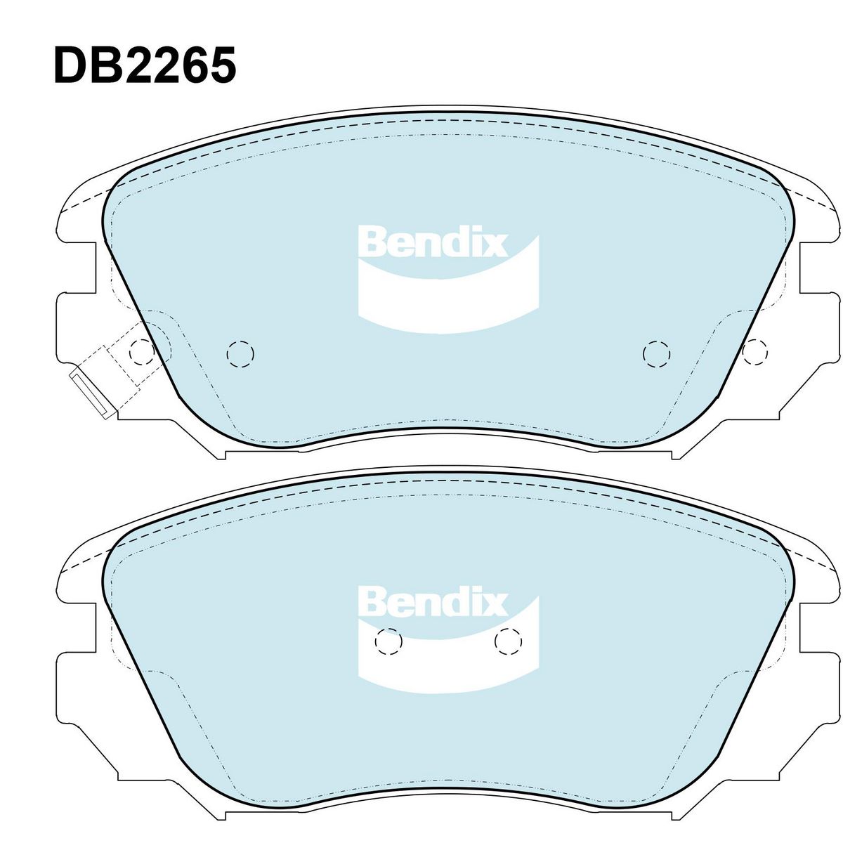 Bendix General CT Brake Pad Set Front DB2265 GCT