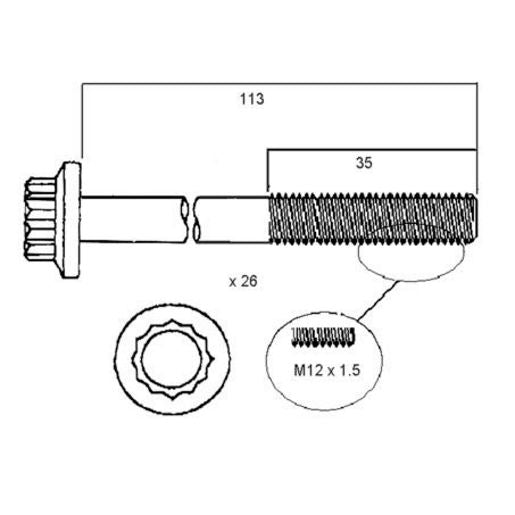 Permaseal Head Bolt Set HBS042