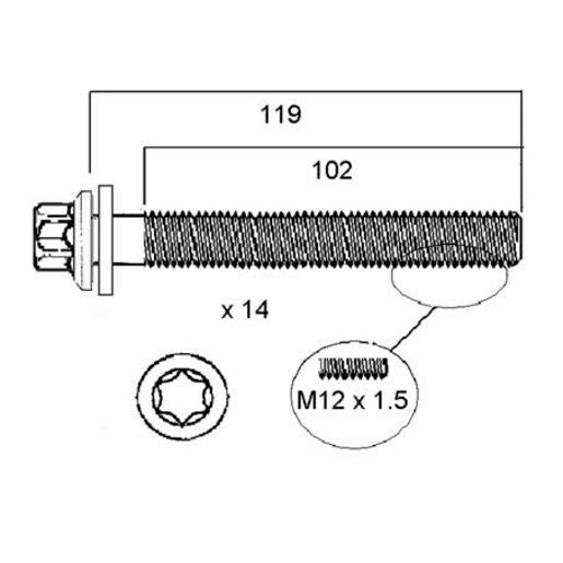 Permaseal Head Bolt Set HBS080