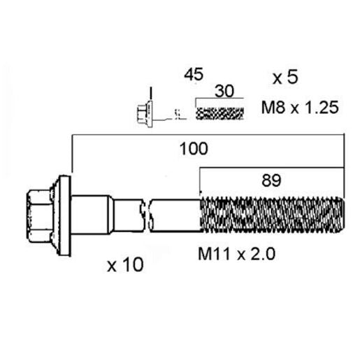 Permaseal Head Bolt Set (2 Required) HBS140H
